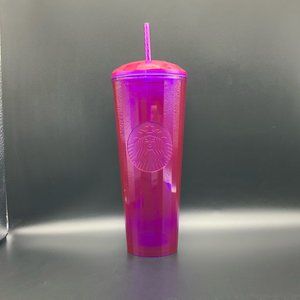 STARBUCKS Fall 2022 Periwinkle Kaleidoscope Cold Cup Tumbler Dome Lid Venti 24oz